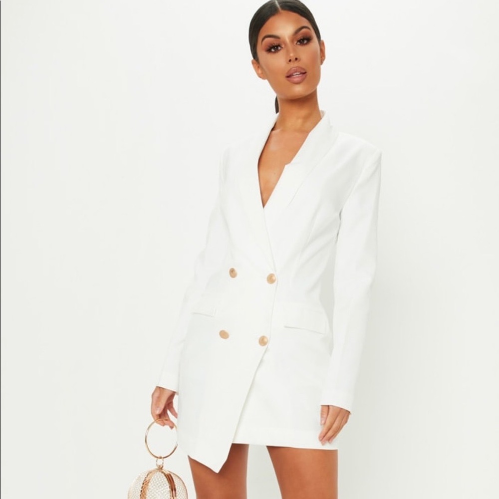 White Blazer Dress